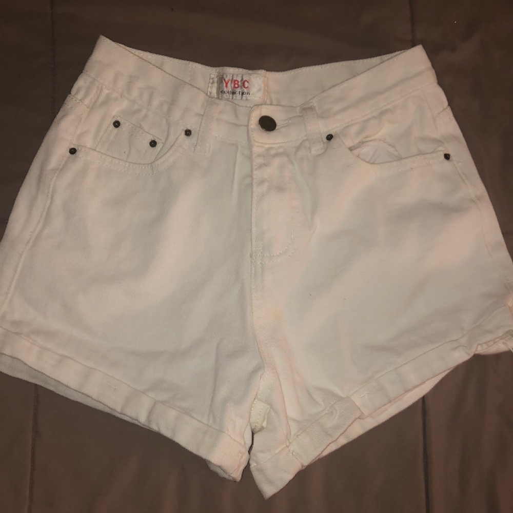 White Jean Shorts